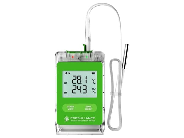 Freshliance temperature and humidity logger with an external probe